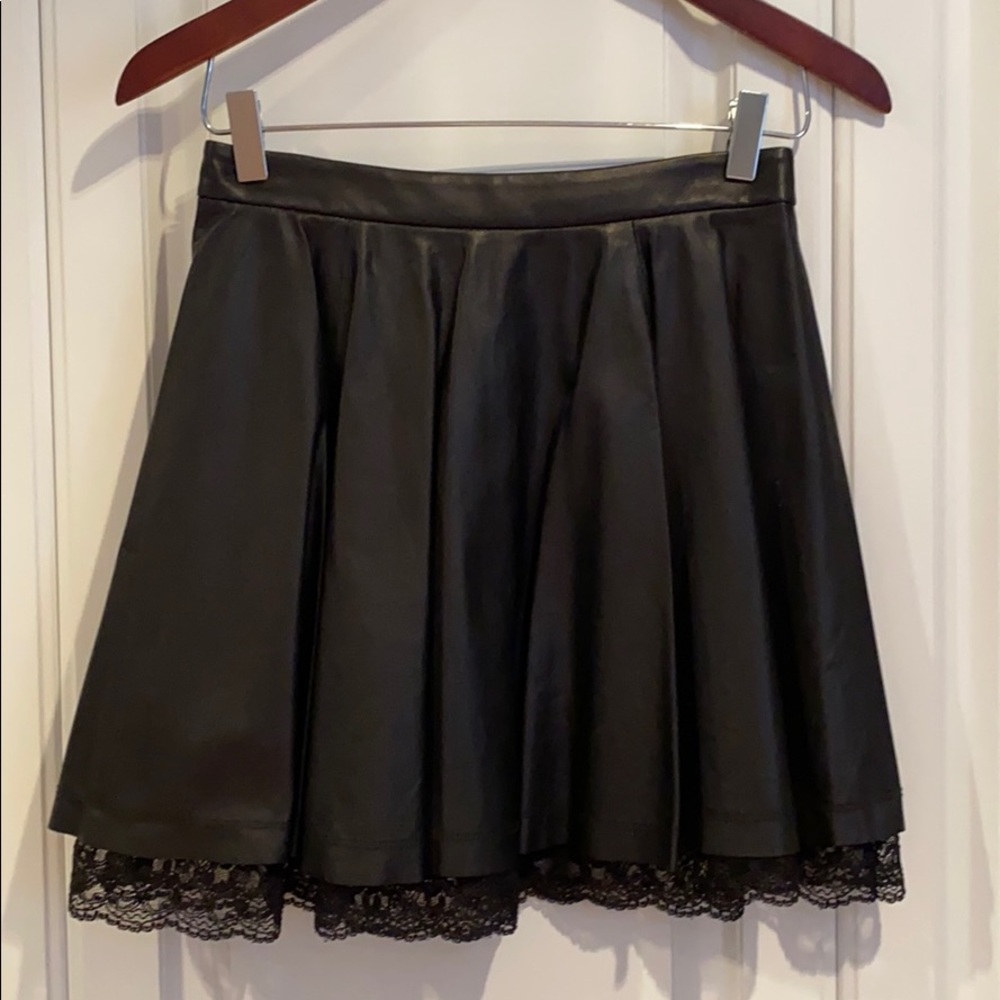 Alice + Olivia Leather Skirt